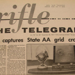 1974 Rifle Telegram Front Page